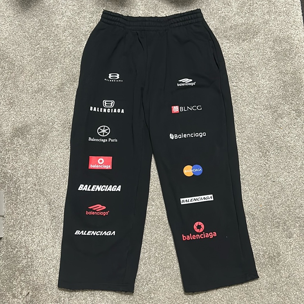 Balenciaga Logo Sweatpants Black - Picture 1 of 4